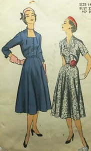Advance 5958 Pattern Dress Evening Wear Size 14 Complete Cut Vintage 1951 - Picture 1 of 4