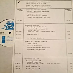 RADIO SHOW: BIRTHDAYS 7/21/86 SANTANA, BOB DYLAN, JONI MITCHELL, CAT STEVENS - Picture 1 of 2