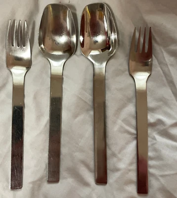 Lot 4 Rosenthal 18/8 Stainless Steel Germany TITAN 2 Spoons & 2 Salad Forks MCM - Image 1 of 4