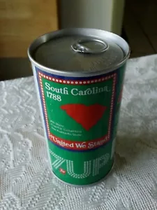 SOUTH CAROLINA 7-UP SODA FEHLER DOSE * ZUGLASCHEN BEIDE ENDEN NIE GEÖFFNET ODER GEFÜLLT - Bild 1 von 6