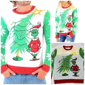 Junk Food Dr.  Seuss The Grinch Christmas Ugly  Sweater Holiday Size Adult XXL - Picture 1 of 9