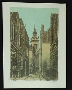 Robert Tavener Lithograph of St Michael Paternoster from the 'City Series' - Picture 1 of 6