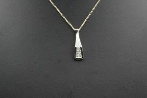 Halskette/Collier Damen 585er Weißgold mit 10 Brillanten ca. 0,30ct. L. 410mm - Picture 1 of 4