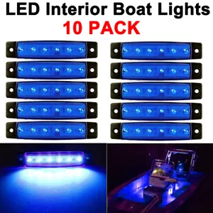 10pcs Marine Boat LED Deck Courtesy Light 12V Stern Transom Navigation Lights - Foto 1 di 12