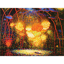 Middleton Manigault Rocket Fireworks Painting Huge Wall Art Poster Print