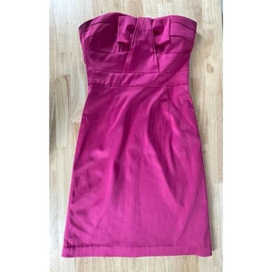 BCBG Paris Damen Größe 4 Hot Pink Abendkleid Cocktailkleid Trägerlos - Bild 1 von 11