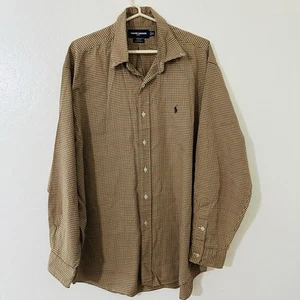 Ralph Lauren Golf Shirt XL Borgogna Tilden Manica Lunga Uomo Giallo Classico - Foto 1 di 7