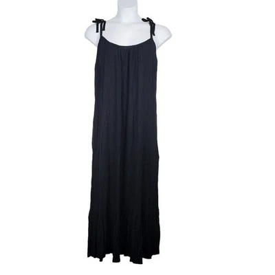 City Chic Womens Black Bow Strap Tropical Escape Maxi Dress Size 14 NWT - Image 1 of 4