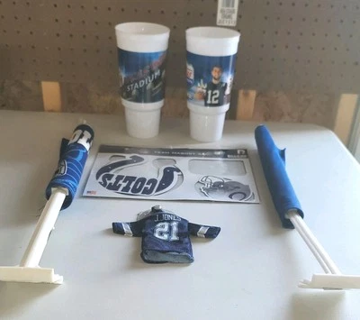 Indy Colts Fan Bundle Official NFL Car Flags, Magnets, Mini Jersey, Stadium Cups - Image 1 of 4