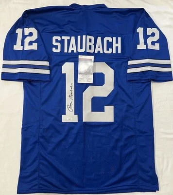 Roger Staubach Authentic Hand Signed Autographed Cowboys Jersey with COA - Image 1 of 4