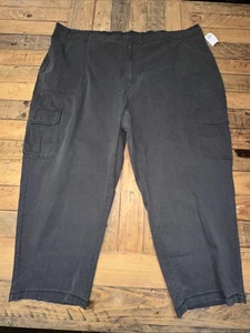 Pantalone uomo Old Navy nuovo con etichette 4X OG chino grigio elastico in vita tasche cargo - Foto 1 di 8