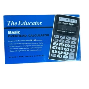 The Educator Basic Overhead Calculator TI-108 Case Guide Stokes Teaching Tool - Picture 1 of 4