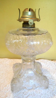 Antique Lion and Baboon Large Oil Lamp with Burner Excellent 1890's - Image 1 of 4