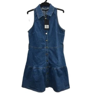NEW Portmans Mid Wash Blue Brighton Denim Short Dress Ladies Size 14 - Picture 1 of 7