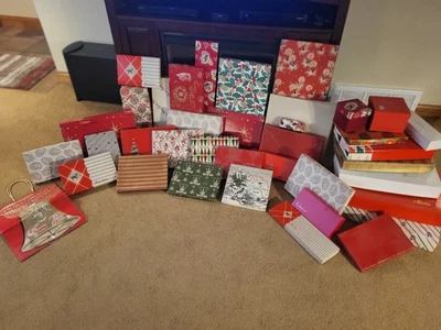 Vintage Christmas Department Store Gift Boxes Lot - Image 1 of 4