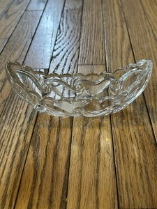 Vintage Fostoria Glass relish dish, Victoria Clear Canoe - Picture 1 of 5