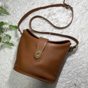 Coach Old Coach Schultertasche Leder Gold Drehverschluss Made in USA Selten 9948 - Bild 1 von 12