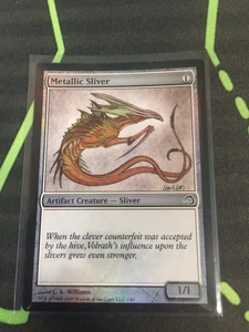 MTG Magic The Gathering Metallic Sliver Foil Premium Commander - Picture 1 of 2