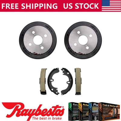 Kit de tambores de freno traseros y zapatas de freno para Toyota Tercel 1984-1987 - Raybestos Foto 1 de 4