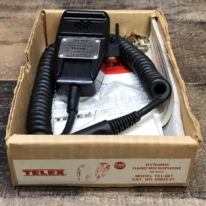 TELEX Dynamic 50 ohm FAA Microphone TEL-66T Cat. No. 60837-01 *AS-IS Untested - Picture 1 of 13