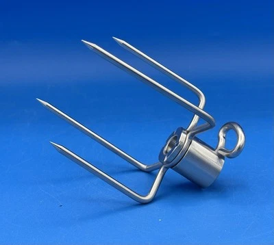 Horquilla asadora Weber OEM acero inoxidable 4 clavijas Genesis 7652 7653 repuesto sin usar Foto 1 de 4