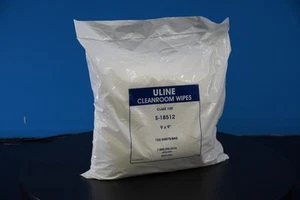 ULINE Cleanroom Wipes Class 100 S-18512 9x9 150 sheets/bag - Picture 1 of 1