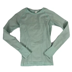 Ivivva By Lululemon Girls’ Swiftly Tech Long Sleeve Fitted Top Aqua Blue Size 10 - Picture 1 of 5