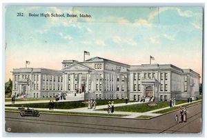 1914 Boise High School Buch Schreibwaren Firma Boise Idaho Ausweis alte Postkarte - Bild 1 von 2