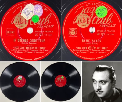 Django Reinhardt : If dreams come true / Blue skies 78 rpm ABC JAZZ JC 121 EX+ - Photo 1/4