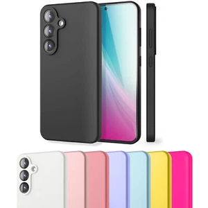 Flüssig Silikon Hülle für Samsung Galaxy S25 – Abwischbar Weich Mikrofaser Cover - Bild 1 von 57