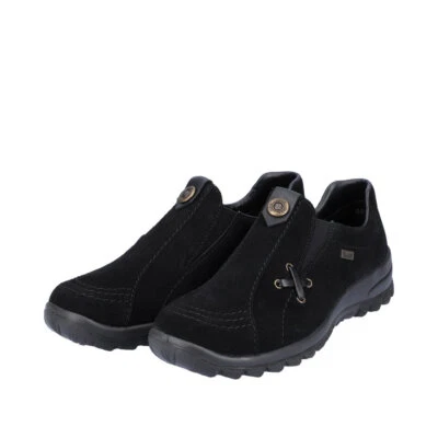 Rieker ciabatte da donna sneaker sneakers scarpe basse scarpe nere pelle TEX L7171