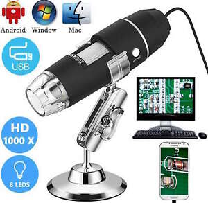1000X Zoom 8 LED USB Microscope Digital Magnifier Endoscope Camera Video NYPR@