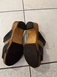 Woody Holz Clogs Pantolette Damen Schuhe 38 bewegliche Sohle sehr angenehm - Bild 1 von 7