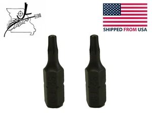 2x T10 Torx Star 25mm Long 1/4" Hex Shank Screwdriver Bit Hardened Replacement - Picture 1 of 7