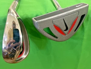 Nike Golf Jr Pitching Wedge 25.5" and Putter 23" Excellent - Picture 1 of 13