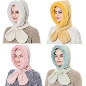 Mujer Cálido Con Capucha Bufanda Sombrero Esquí Polar Gorro Sombreros Bufanda Máscara Invierno Pasamontañas - Imagen 1 de 18