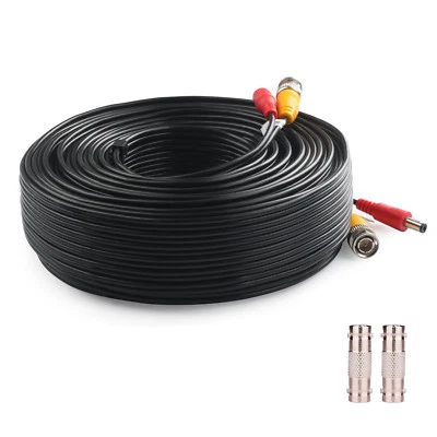 150ft Power Video Security Camera Cable BNC Extension Wire Cord for All CCTV DVR - Image 1 of 4