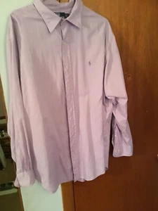 Camicia uomo Ralm Lauren manica lunga con bottoni viola - Foto 1 di 3