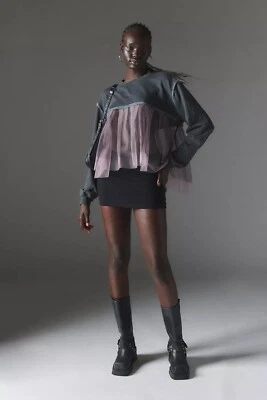 Sudadera de tul Silence + Noise Anastasia talla pequeña de gran tamaño Foto 1 de 4