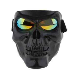 3D Czaszka Motocykl Pełna maska na twarz Tarcza Szkielet Wizjer Gogle #1