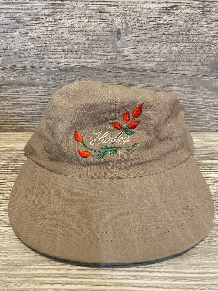 Harley Davidson Women's Hat Roses Red Black Cap Embroidered Logo Motorcycles - Image 1 of 4