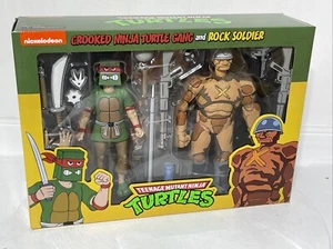NECA Teenage Mutant Ninja Turtles - Crooked Ninja Turtle Gang & Rock Soldier 7in - Picture 1 of 2