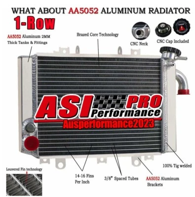 Aluminum Radiator fits 1995-1997 96 Kawasaki ZX6R ZX 6R NINJA ZX-6R ZX600F ASI Foto 1 de 4