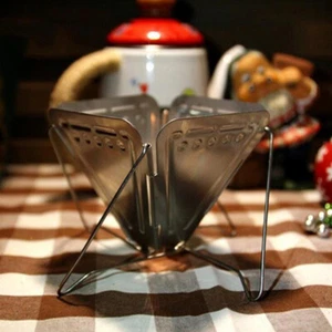 Stainless Steel Drip Cone Reusable Drip Coffee Filter Coffee Dripper Stove - Picture 1 of 12