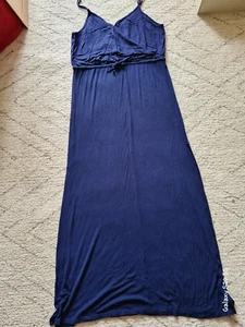 Dickins & Jones jersey blue long tall dress ~ L ~ - Picture 1 of 3
