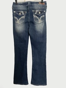 Wall Flower Junior Wide Leg Casual Jeans Stretch  Blue Premium Quality Size 5 - Picture 1 of 10