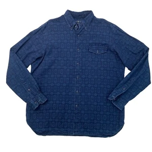 Ralph Lauren Shirt Mens XL Extra Large Navy Button Down Classic Fit Geo Aztec - Picture 1 of 9