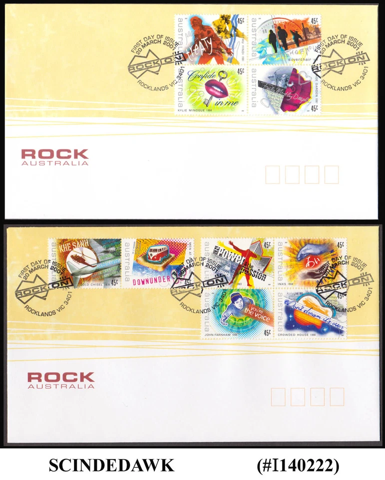 AUSTRALIA - MÚSICA ROCK AUSTRALIA 2001 - JUEGO DE 2 FDC Foto 1 de 1
