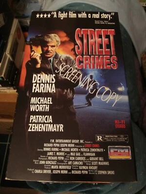 Street Crimes RARE PM Home Video Screening Copy Promo 1992 VHS cops martial arts - Image 1 of 4