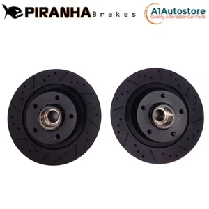 Megane Sport Tourer 1.2 1.5 1.6 16- Rear Brake Discs Black Dimpled Grooved 260mm - Picture 1 of 4